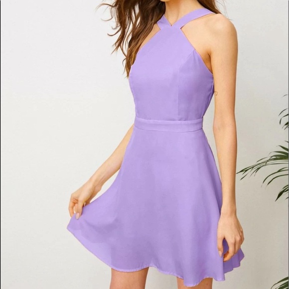 Dresses & Skirts - Lilac high waist solid summer dress